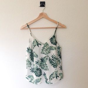 Floral Palm print tank top